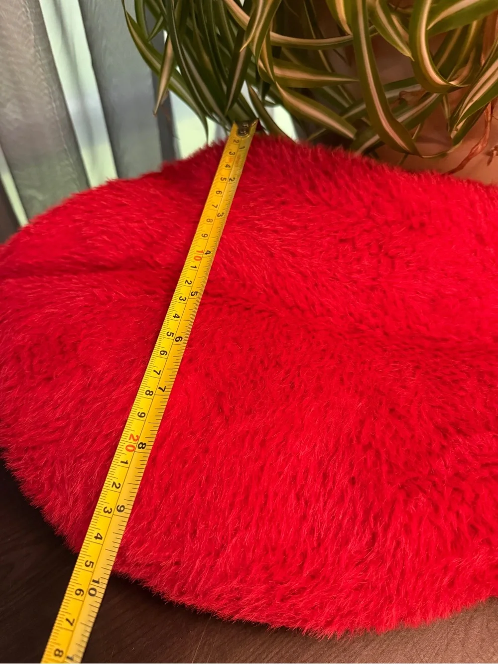 Red Plush Lip Pillow Decorative Accent